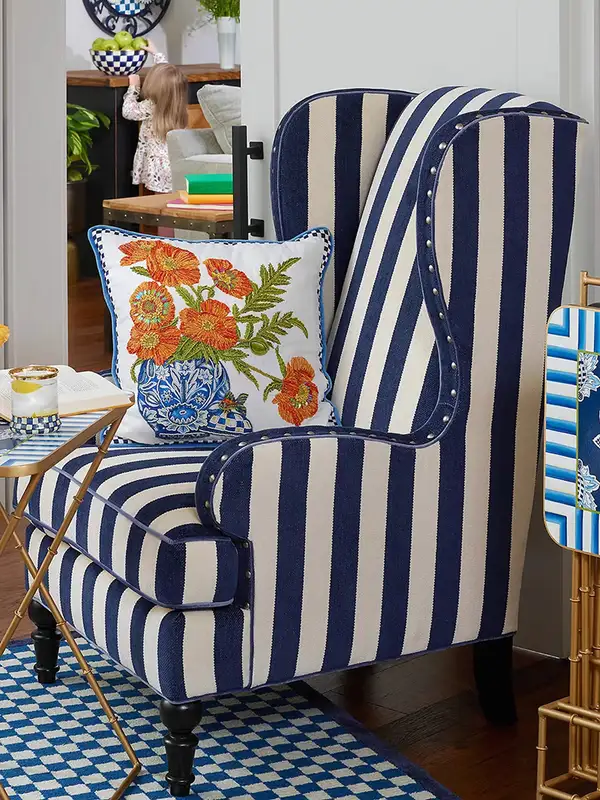 French-Inspired Upholstered Lounge Chair — product image 2