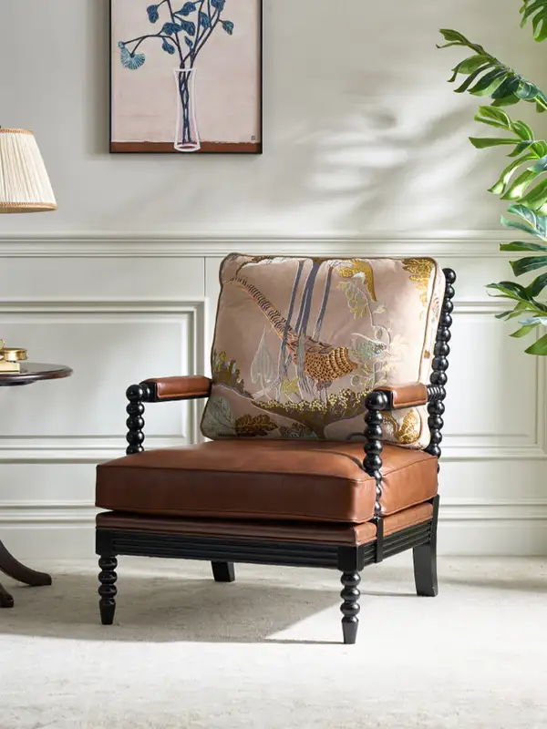 French-Inspired Mixed-Material Sofa — product image 3