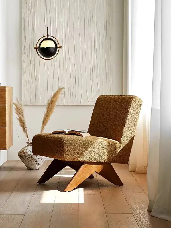 Vintage-Inspired Upholstered Lounge Chair — product image 1