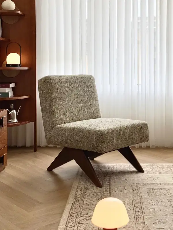 Vintage-Inspired Upholstered Lounge Chair — product image 2
