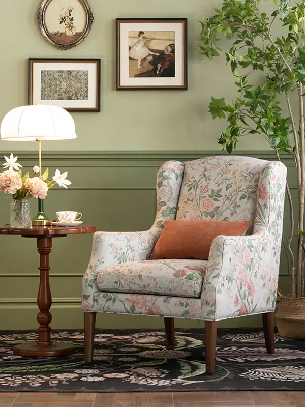 French-Inspired Mixed-Material Lounge Chair — product image 2