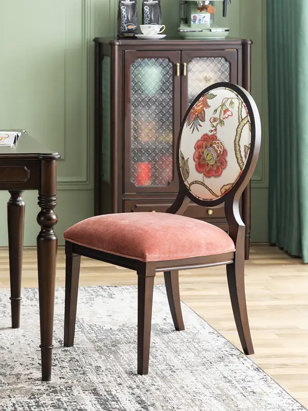 French-Inspired Solid Wood Dining Chair — product image 1