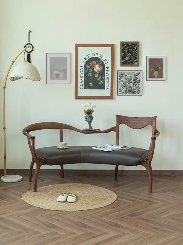French-Inspired Mixed-Material Lounge Chair — product image 1