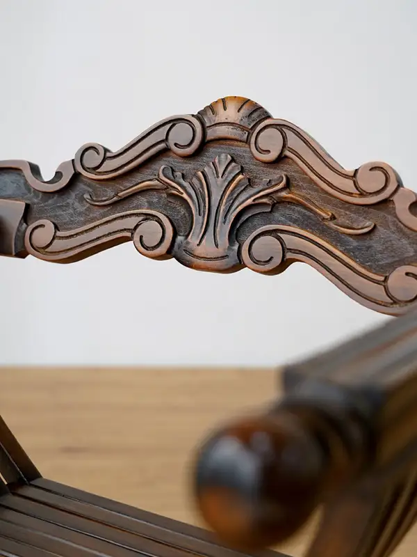 Vintage-Inspired Solid Wood Carved Dining Chair — product image 3