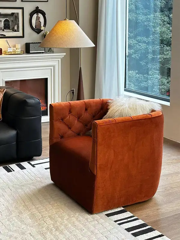 French-Inspired Upholstered Lounge Chair — product image 1
