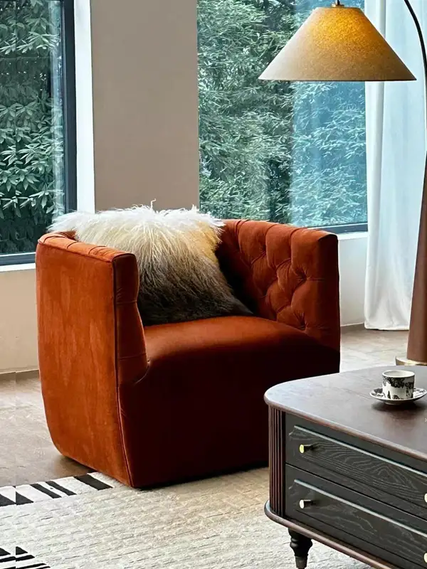 French-Inspired Upholstered Lounge Chair — product image 2