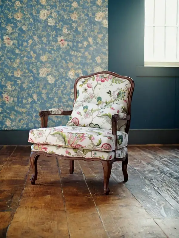 French-Inspired Upholstered Lounge Chair — product image 2