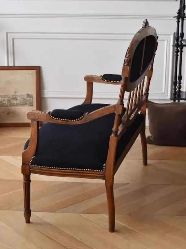 French-Inspired Mixed-Material Lounge Chair — product image 3