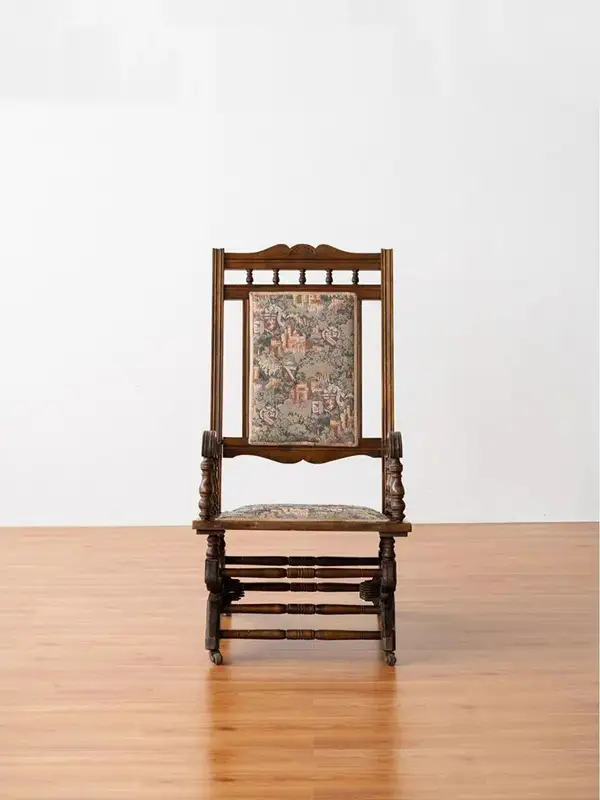 French-Inspired Mixed-Material Lounge Chair — product image 2