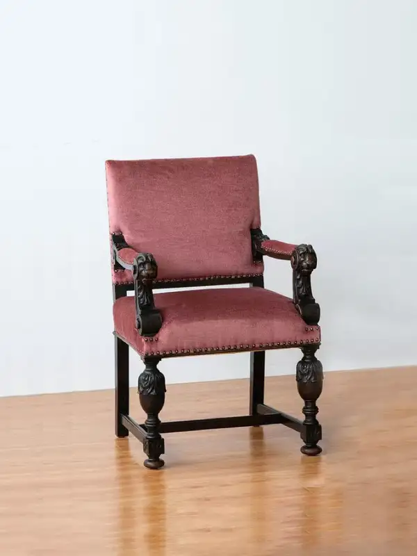 Vintage-Inspired Upholstered Lounge Chair — product image 1