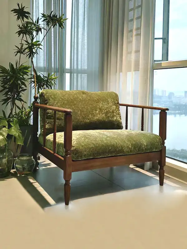French-Inspired Mixed-Material Upholstered Sofa — product image 1