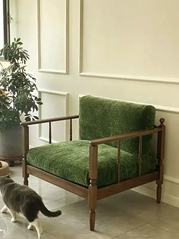 French-Inspired Mixed-Material Upholstered Sofa — product image 2