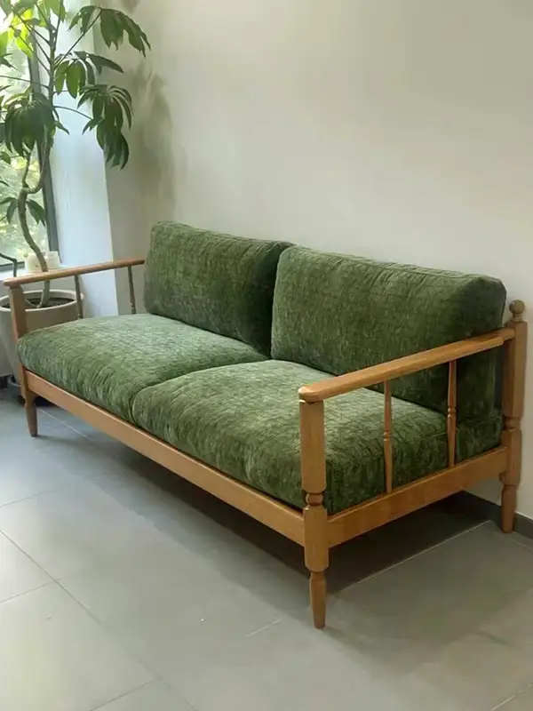 French-Inspired Mixed-Material Upholstered Sofa — product image 3