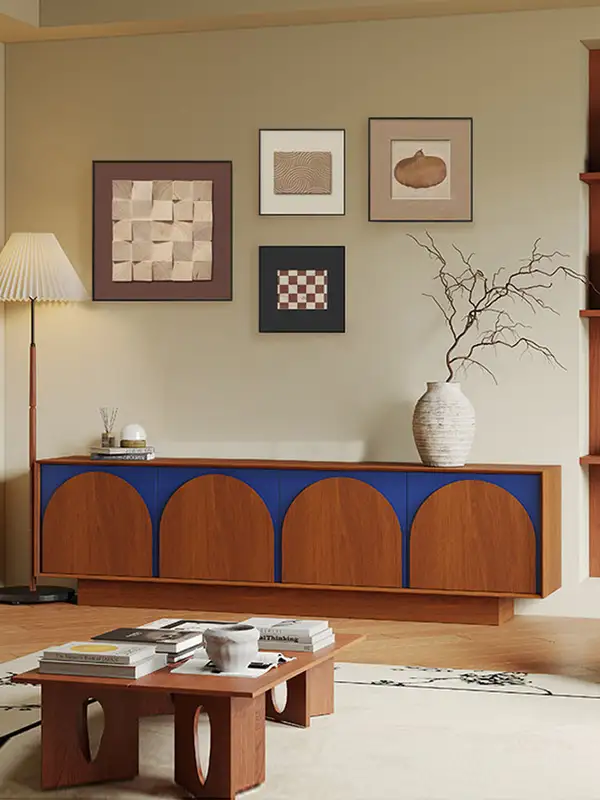 French-Inspired Mixed-Material Storage TV Unit — product image 1