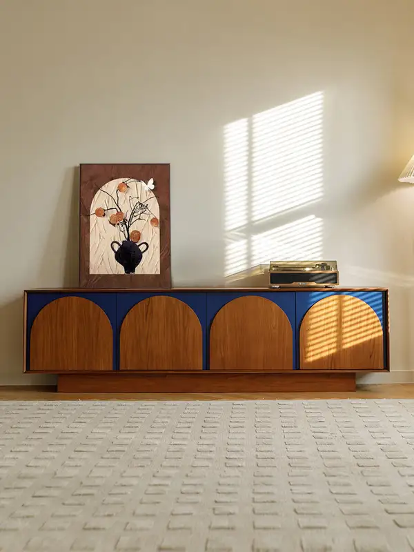French-Inspired Mixed-Material Storage TV Unit — product image 2