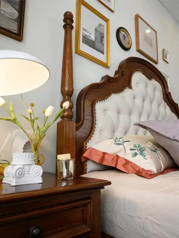 French-Inspired Solid Wood Bed — product image 2