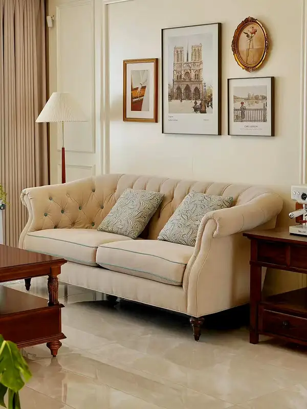 French-Inspired Upholstered Sofa — product image 1