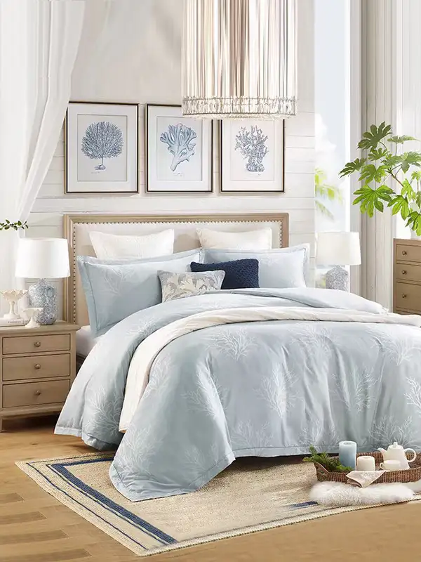 American-Style Mixed-Material Upholstered Bed — product image 2