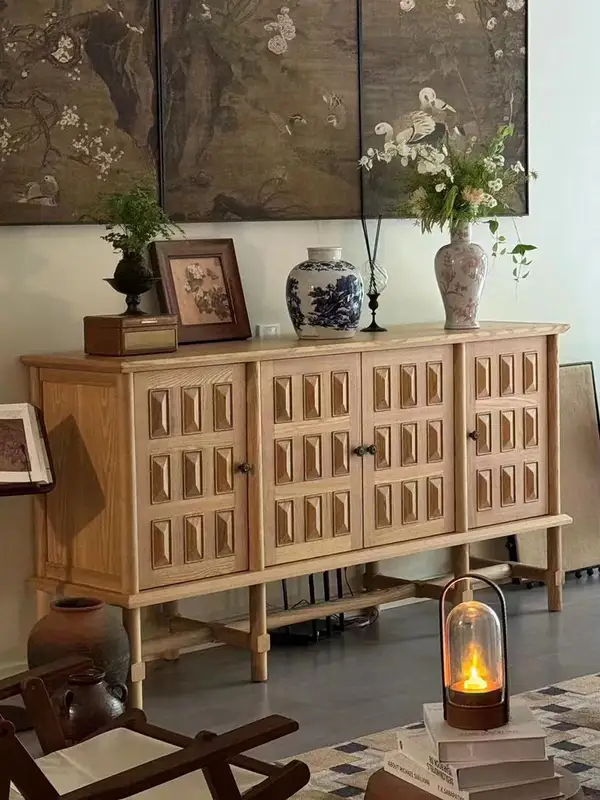 French-Inspired Solid Wood Storage Sideboard — product image 1