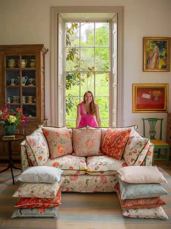 French-Inspired Upholstered Sofa — product image 2