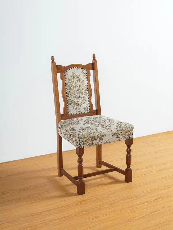 French-Inspired Mixed-Material Upholstered Dining Chair — product image 1