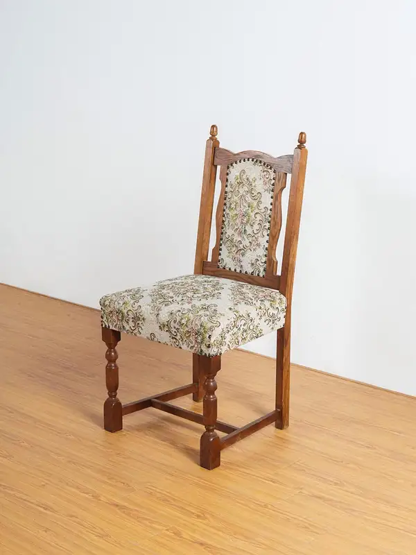 French-Inspired Mixed-Material Upholstered Dining Chair — product image 3