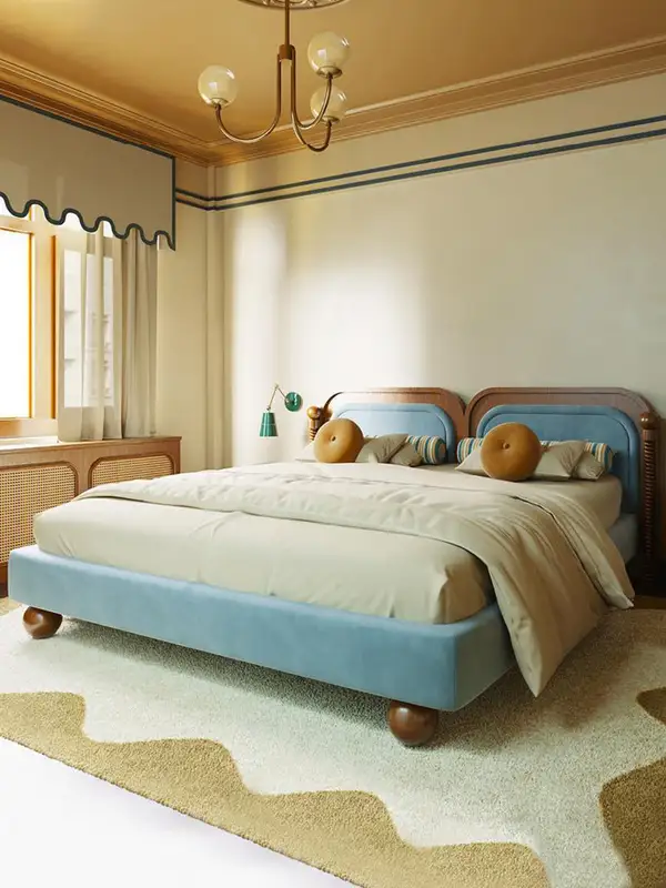 French-Inspired Solid Wood Bed — product image 2