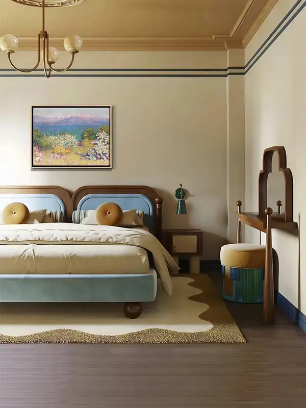 French-Inspired Solid Wood Bed — product image 3