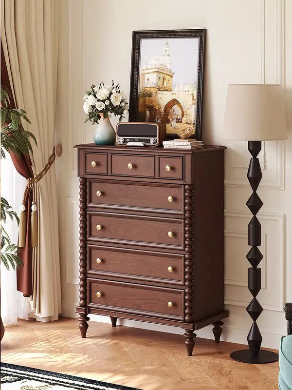 French-Inspired Solid Wood Storage Chest of Drawers — product image 2
