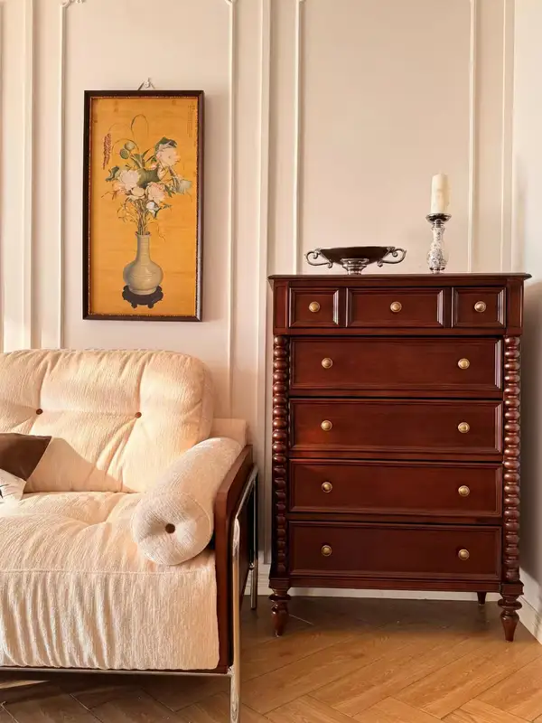 French-Inspired Solid Wood Storage Chest of Drawers — product image 3