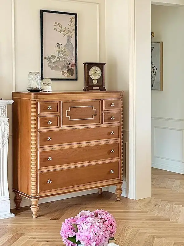 French-Inspired Solid Wood Carved Chest of Drawers — product image 2