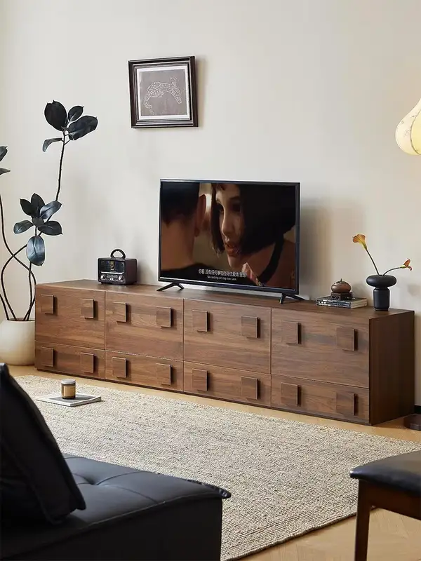 French-Inspired Solid Wood Storage TV Unit — product image 2