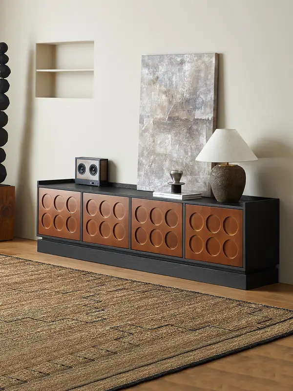 French-Inspired Solid Wood Storage TV Unit — product image 3