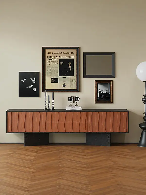 French-Inspired Solid Wood Storage TV Unit — product image 3