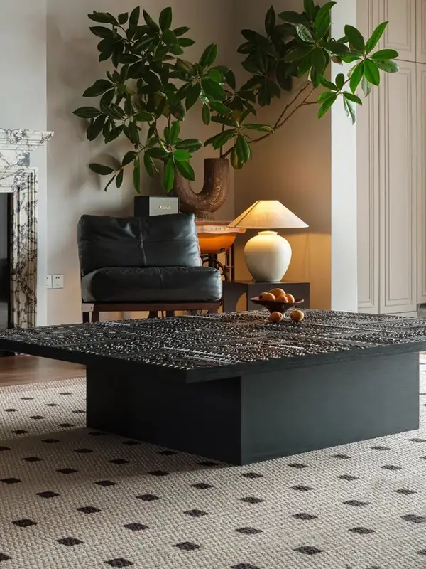 Vintage-Inspired Solid Wood Carved Coffee Table — product image 3