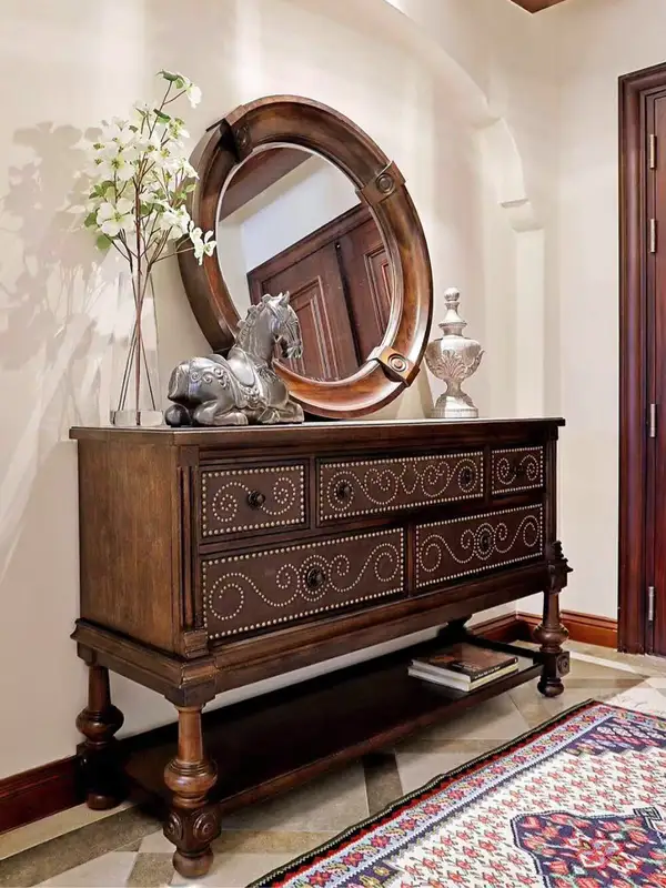 French-Inspired Solid Wood Storage Hallway Cabinet — product image 2