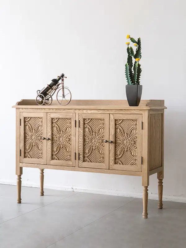 French-Inspired Solid Wood Storage Hallway Cabinet — product image 1