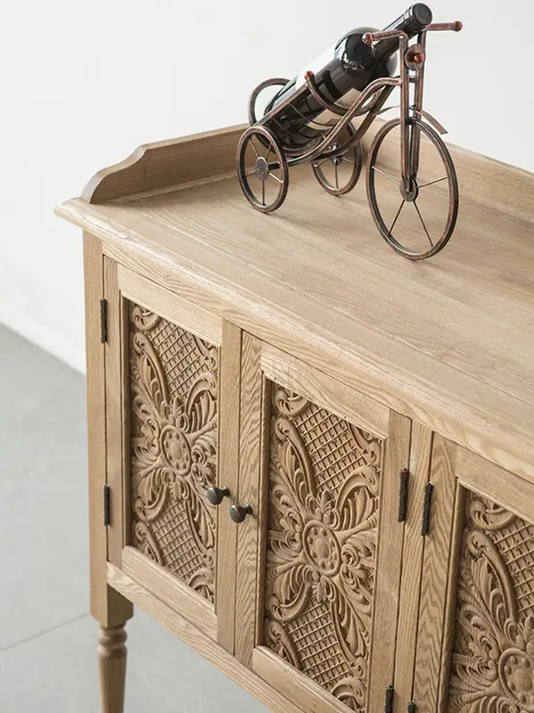 French-Inspired Solid Wood Storage Hallway Cabinet — product image 3
