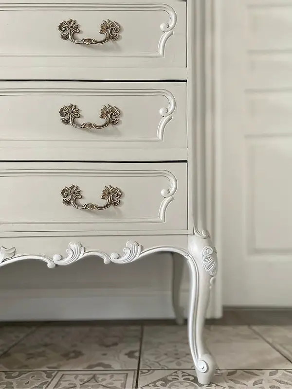 French-Inspired Solid Wood Carved Chest of Drawers — product image 3