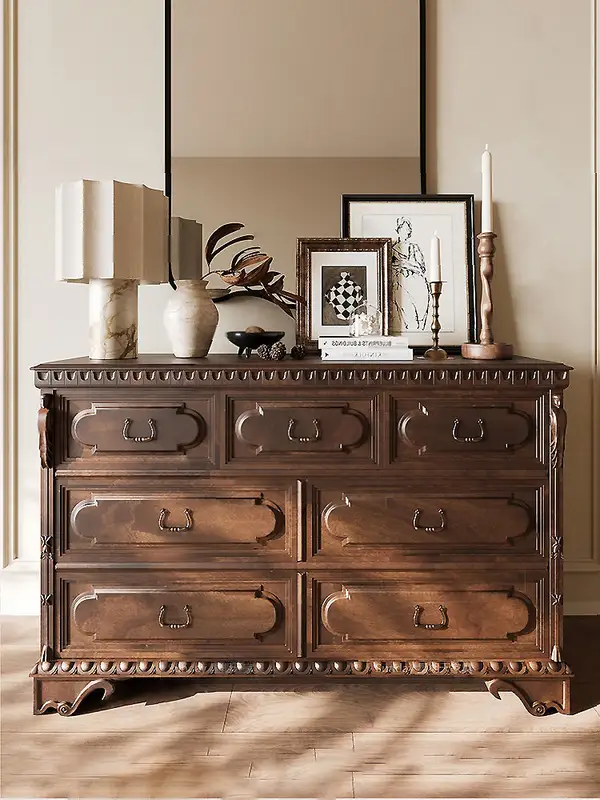 American-Style Solid Wood Storage Chest of Drawers — product image 1