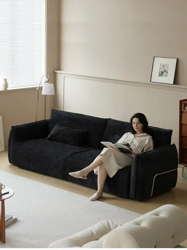 French-Inspired Mixed-Material Sofa — product image 1