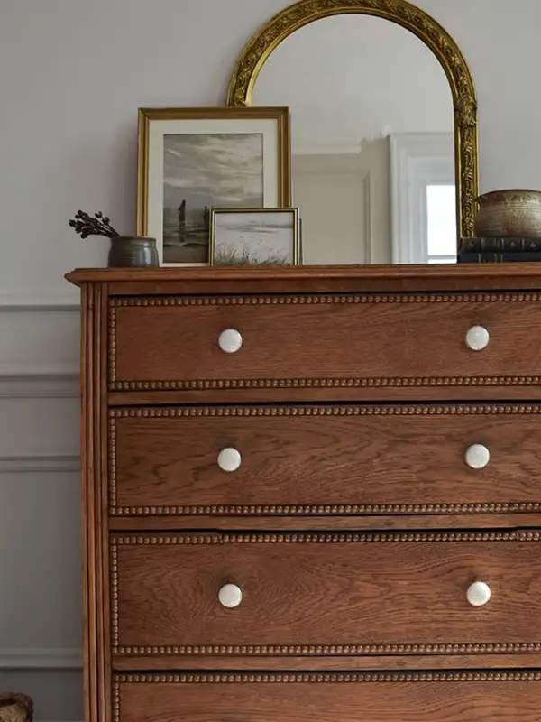 French-Inspired Solid Wood Carved Chest of Drawers — product image 2