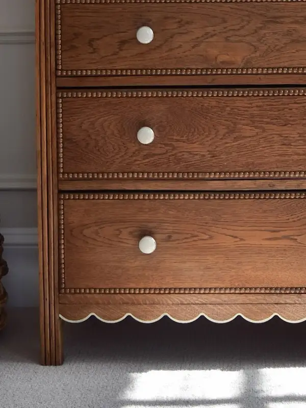 French-Inspired Solid Wood Carved Chest of Drawers — product image 3