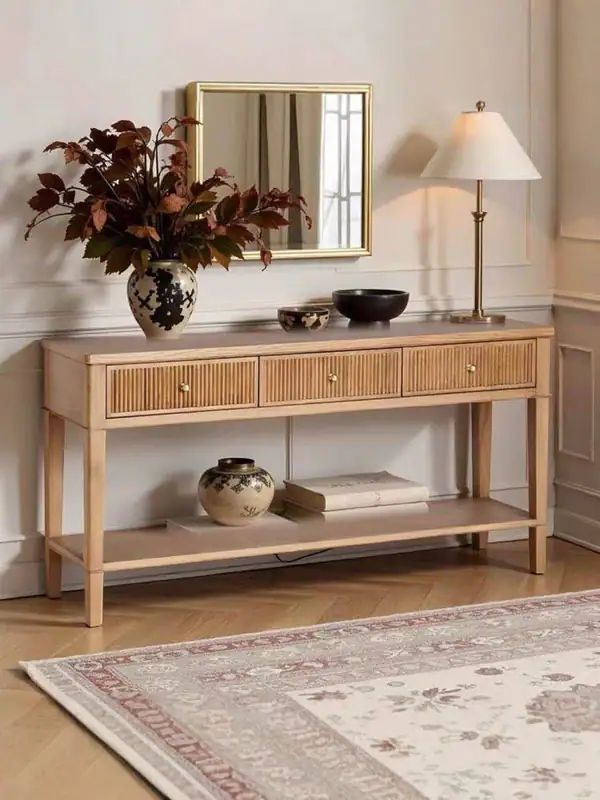 American Country Solid Wood Storage Hallway Cabinet — product image 1