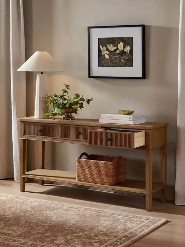 American Country Solid Wood Storage Hallway Cabinet — product image 2
