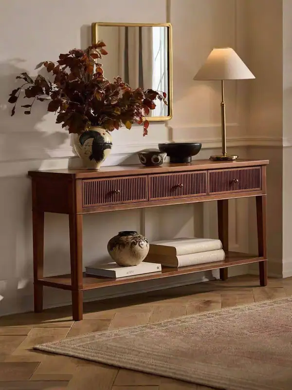 American Country Solid Wood Storage Hallway Cabinet — product image 4