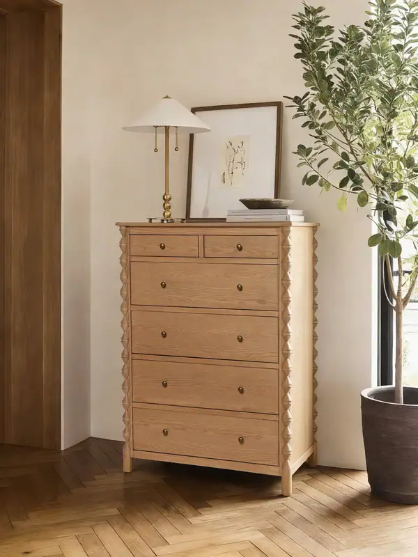 American Country Solid Wood Storage Chest of Drawers — product image 1