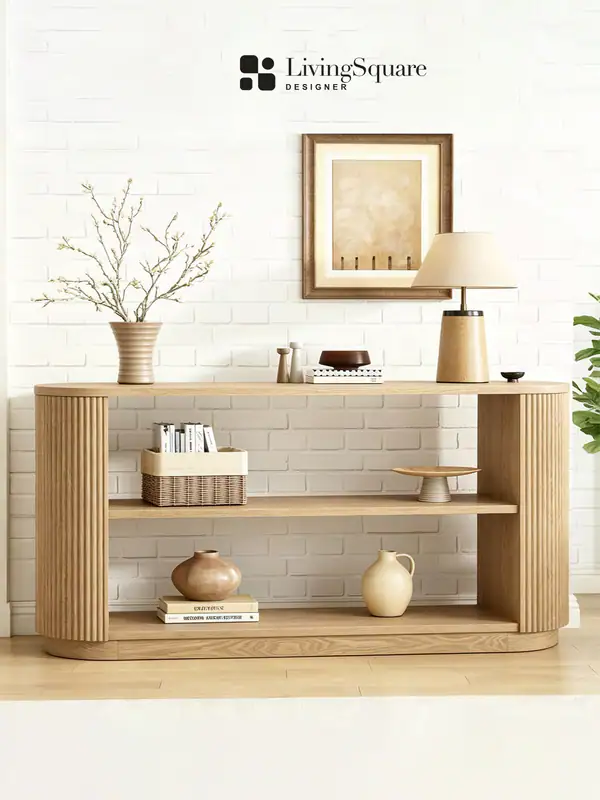 Wabi-Sabi-Inspired Storage Console Table — product image 1