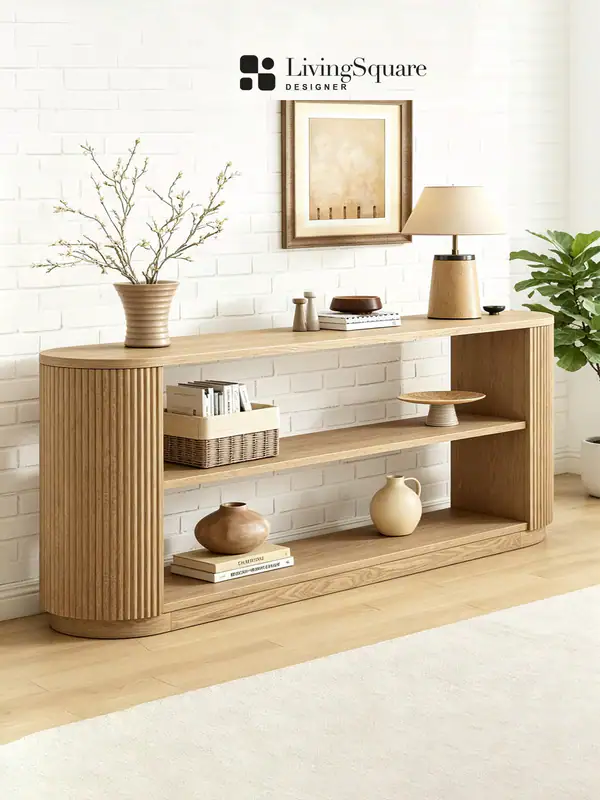 Wabi-Sabi-Inspired Storage Console Table — product image 2