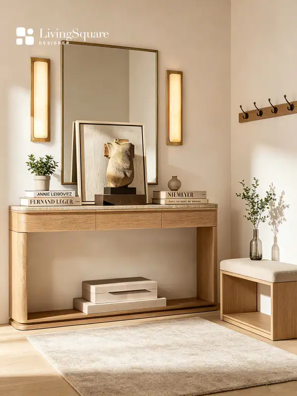 Wabi-Sabi-Inspired Storage Console Table — product image 2